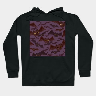 spooky halloween pattern with lots of cat-bats Hoodie